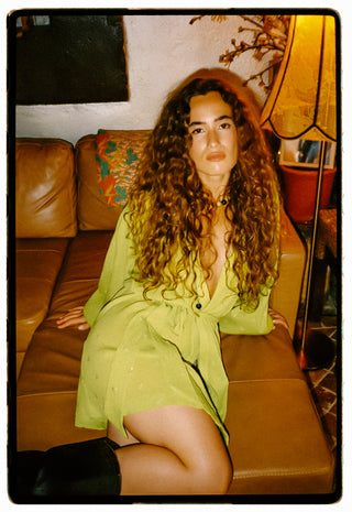 BOTEH Solene Sequin Robe Dress, Chartreuse