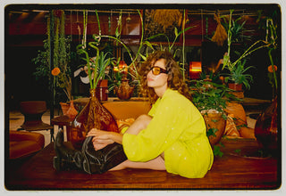BOTEH Solene Sequin Robe Dress, Chartreuse