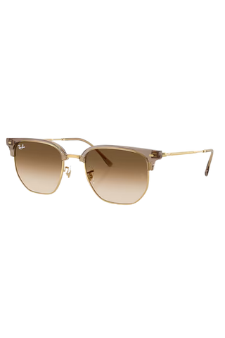 Ray-Ban New Clubmaster Transparent Brown Ari Clear Sunglasses