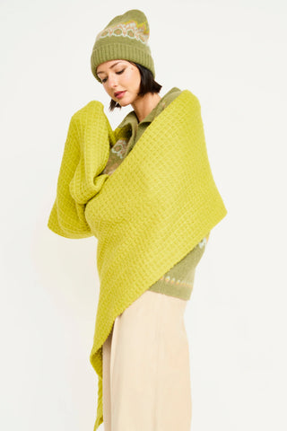 Mirth Oversized Knit Scarf, Lemongrass