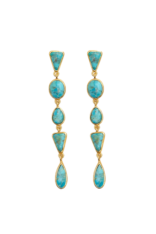 TS Christina Greene Rainfall Turquoise Drop Earrings