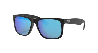 Ray-Ban Justin Sunglasses, Rubber Black Blue