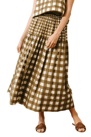 Sunshine Tienda Colette Skirt, Painted Gingham