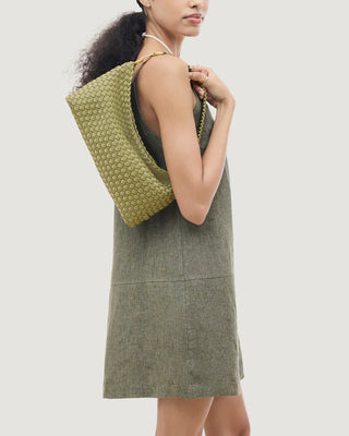 Naghedi Porto Small Half-Moon Bag, Bottle Green