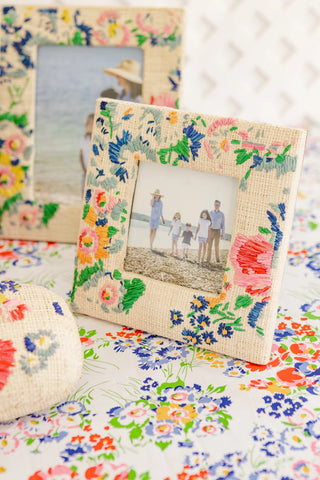 D. Porthault x Pamela Munson 4x4 Frame, New York Milles Fleurs