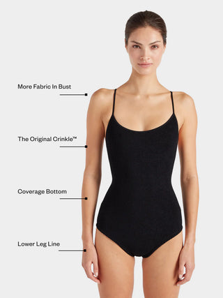 Hunza G Coverage Pamela Swimsuit, Black