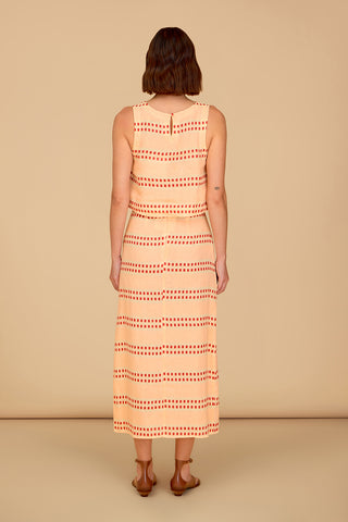 Olivia by Livro Leigh Wrap Skirt, Spanish Stripes