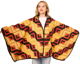 Poncho, Barn Raising Log Cabin