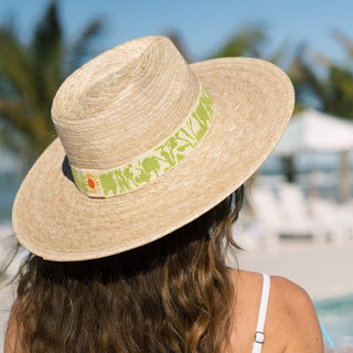 Sunshine Tienda Palm Hat, Verde Bloom