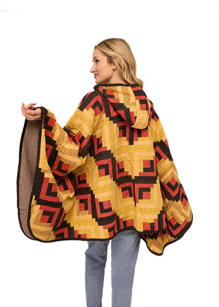 Poncho, Barn Raising Log Cabin