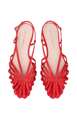 Loeffler Randall Devon Lattice Slingback Sandal, Red