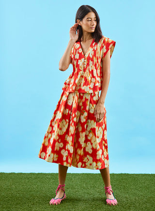 Hunter Bell Maison Skirt, Aperol Ikat