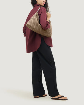 Naghedi Porto Medium Half-Moon Bag, Cashmere