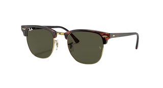 Ray-Ban Clubmaster Mock Tortoise Arista Sunglasses, G-15 Green