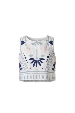 Cleobella Venetia Top, Liliana Blue Surf Print