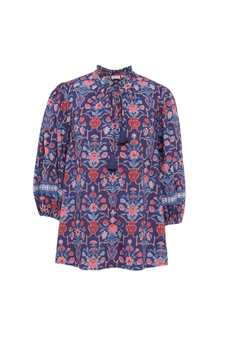 Banjanan Lorna Top, Medieval Blue