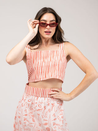 Beau & Ro Markey Top, Roam Sorrento Stripe