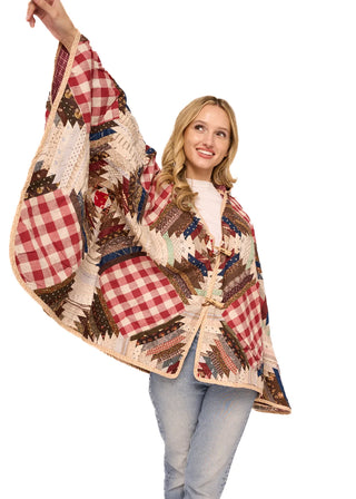 Poncho, Early 1900s Indigo Pineapple
