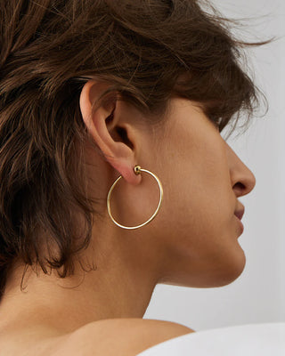 Jenny Bird Small Icon Hoops, High Polish Gold