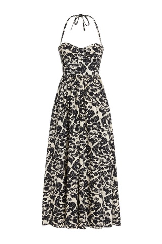Emporio Sirenuse Johanna Lotus Flower Dress, Black 26