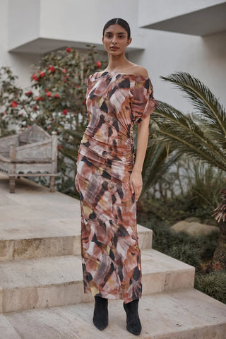 Misa Kiana Dress, Abstract Blur