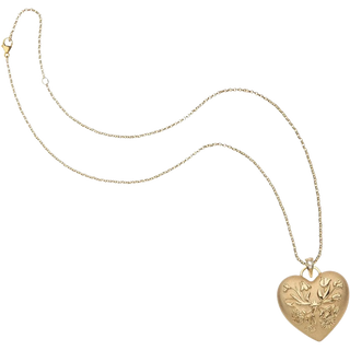 Jane Win Hope Through All Seasons Heart Pendant, Rolo Chain