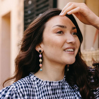 Sunshine Tienda Sofia Drop Earrings, Colorful
