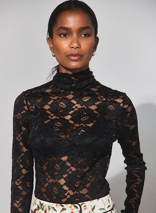 Hunter Bell Blaise Top, Noir Lace