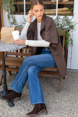 Emerson Fry Layering Jacket, Bitter Chocolate Wool Cashmere