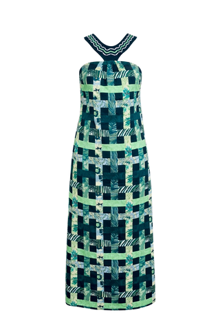 Anna Cate Carson Midi, Navy Plaid