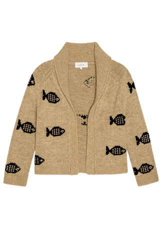 The Great The Swimming Fish Lodge Cardigan, Natural