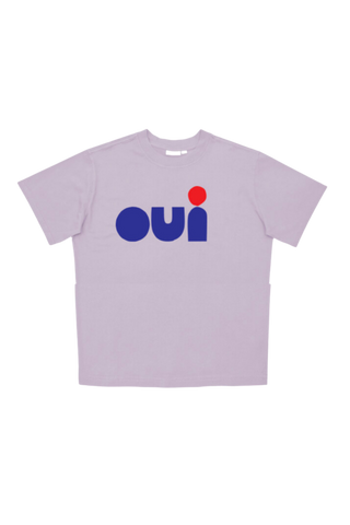 Clare V. Classic Tee w/ Cut-Out Oui, Jacaranda
