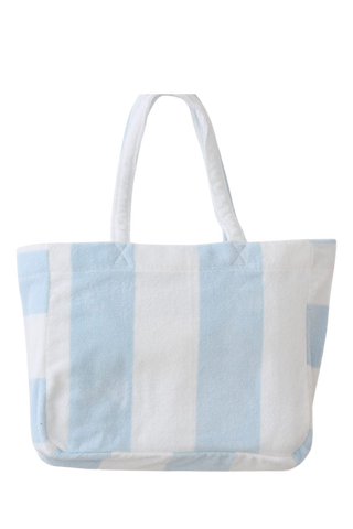 Weezie Beach Bag, Light Blue Stripe