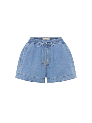 Kivari Emilie Denim Short, Coast Blue