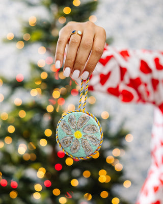 Furbish Studio Needlepoint Ornament, Oyster