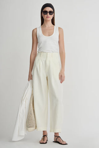 Apiece Apart Bari Crop Trouser, Cream