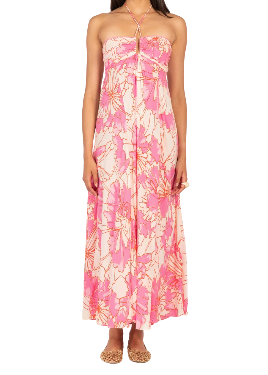 Poupette St Barth Carla Long Dress, Pink Petal Poupette St Barth Carla Long Dress, Pink Petal
