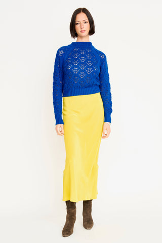 Mirth Santander Silk Skirt, Lemongrass