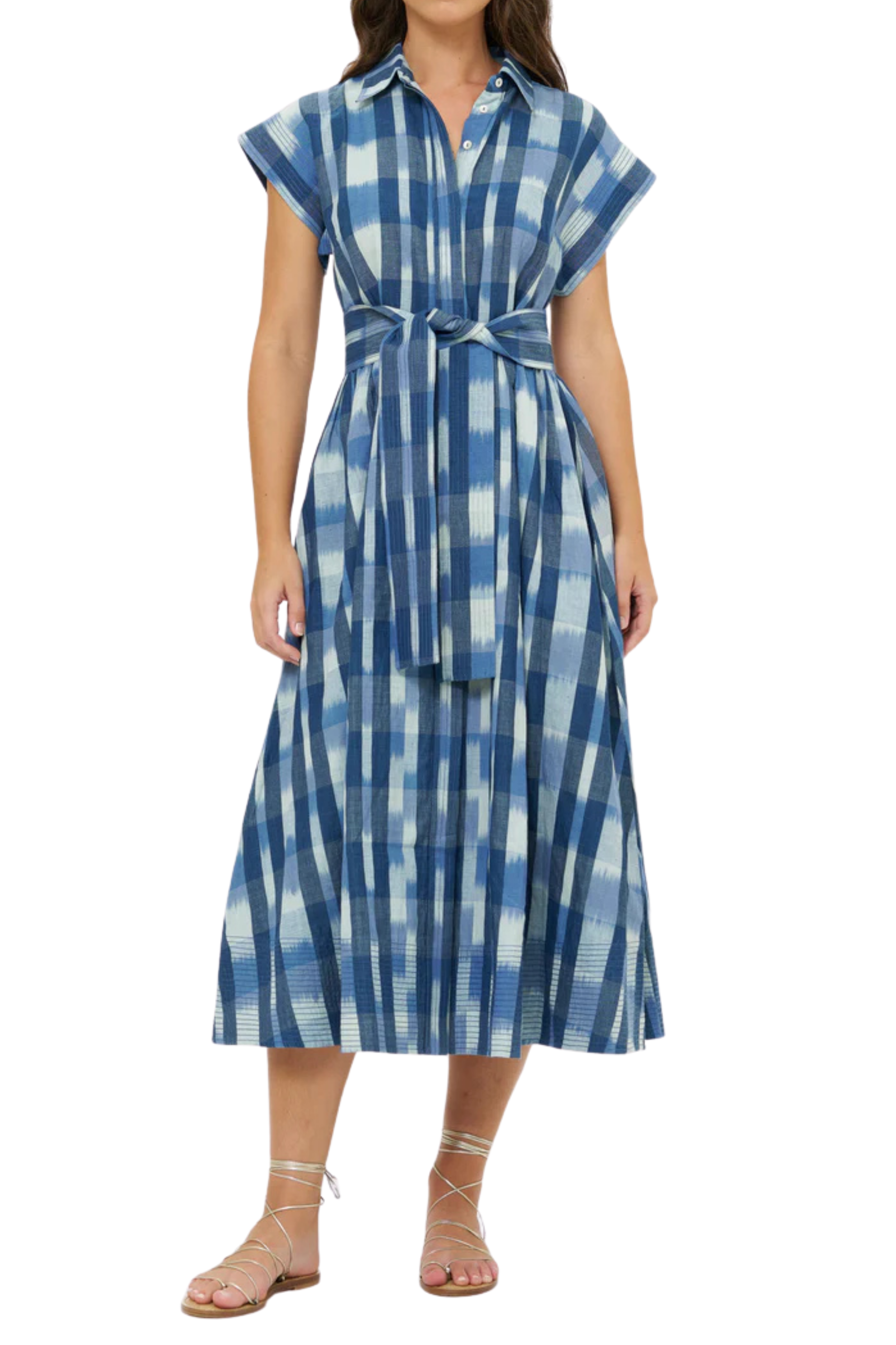 oliphant shirt dress Oliphant Arbor Blue Maxi Shirt Dress Arbor Blue / XS