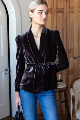 Emerson Fry Paris Jacket, Mahogany Silk Velvet