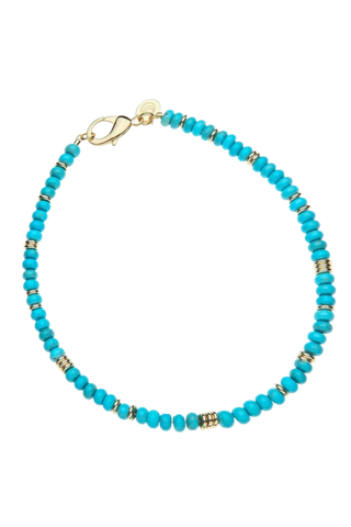 Jane Win Gumdrop Beaded Necklace, Turquoise