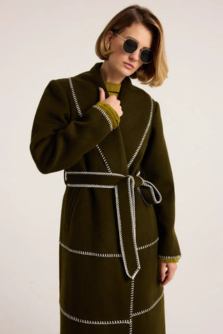 Marie Oliver Chloe Coat, Juniper Green