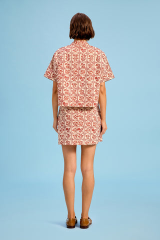 Livro Club Shirt, Brick Bloom