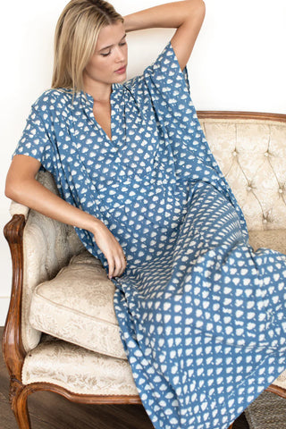 TS Love Tomas Emerson Caftan, Cleo Azure Organic