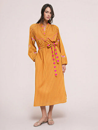 Nimo With Love Hellebore Kaftan, Yellow Donkey
