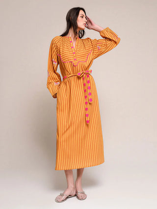 Nimo With Love Hellebore Kaftan, Yellow Donkey