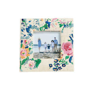 D. Porthault x Pamela Munson 4x4 Frame, New York Milles Fleurs