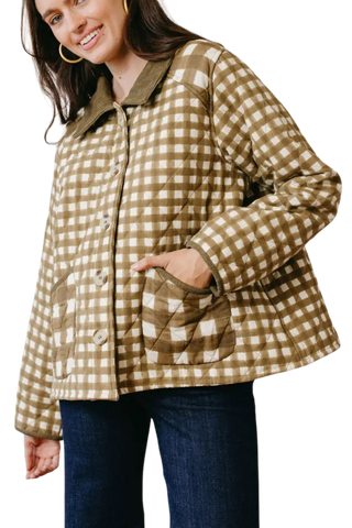 Sunshine Tienda Barn Jacket, Painted Gingham