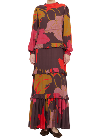 Oliphant Mock Neck Maxi, Hague Brown