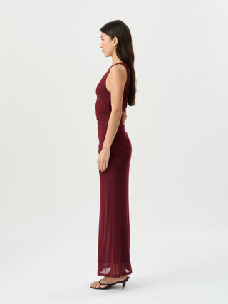 Roame. Ember Mesh Dress, Mulberry